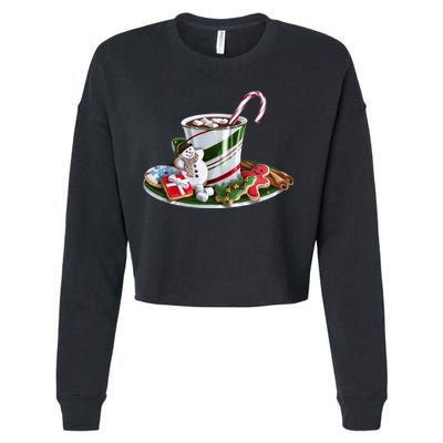 Christmas Hot Chocolate Cropped Pullover Crew