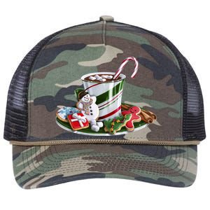 Christmas Hot Chocolate Retro Rope Trucker Hat Cap