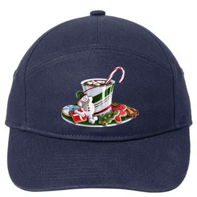 Christmas Hot Chocolate 7-Panel Snapback Hat