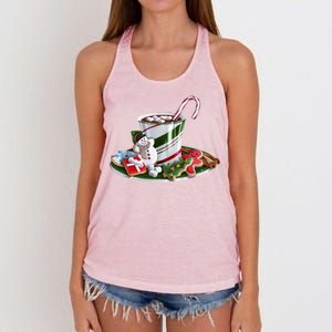 Christmas Hot Chocolate Women's Knotted Racerback Tank