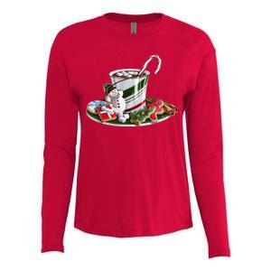 Christmas Hot Chocolate Womens Cotton Relaxed Long Sleeve T-Shirt