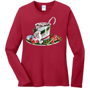 Christmas Hot Chocolate Ladies Long Sleeve Shirt