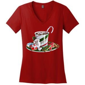 Christmas Hot Chocolate Women's V-Neck T-Shirt