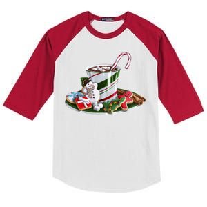 Christmas Hot Chocolate Kids Colorblock Raglan Jersey