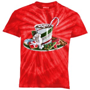 Christmas Hot Chocolate Kids Tie-Dye T-Shirt