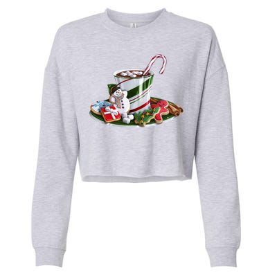 Christmas Hot Chocolate Cropped Pullover Crew