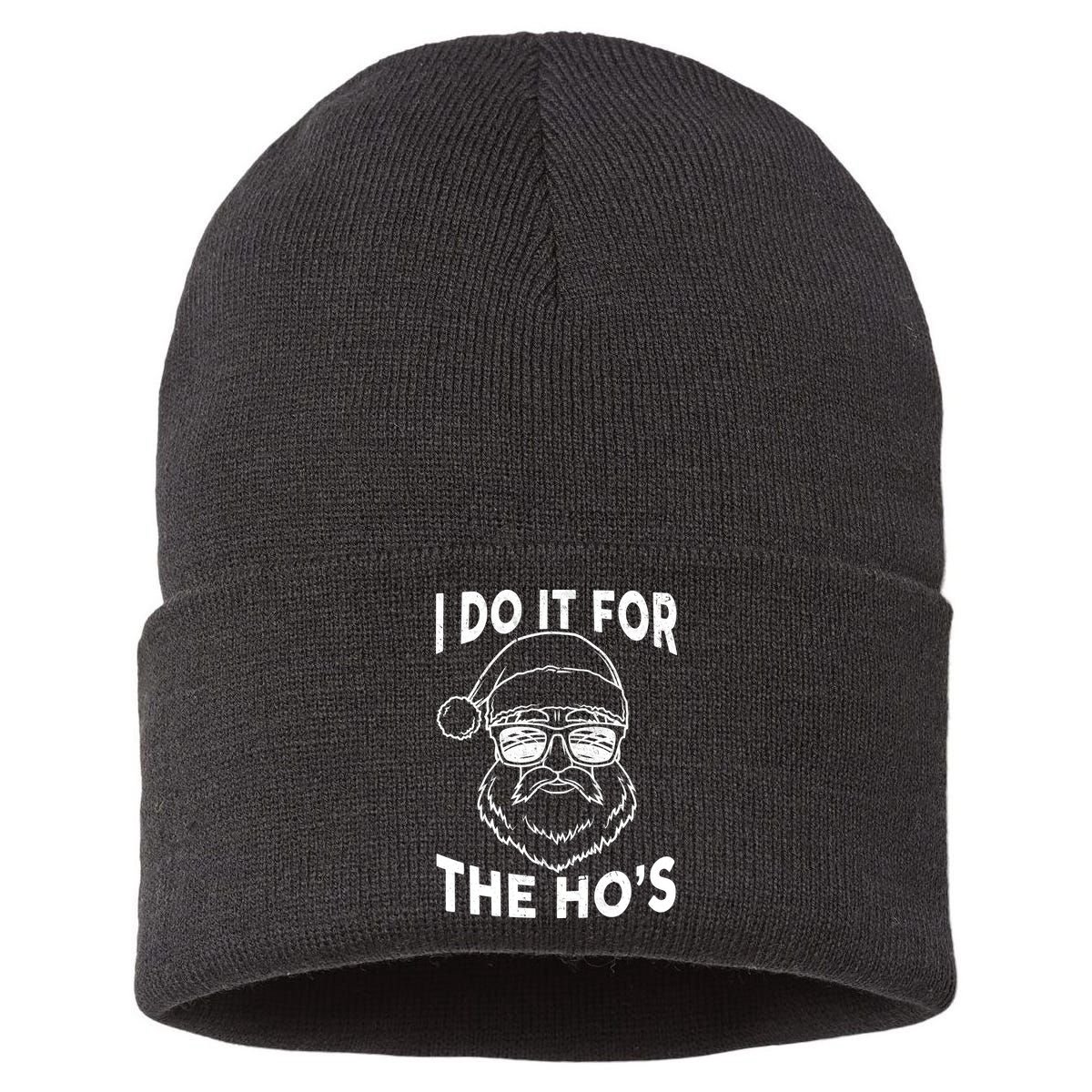 Christmas I Do it for the Ho's X-Mas Sustainable Knit Beanie