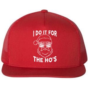 Christmas I Do it for the Ho's X-Mas Flat Bill Trucker Hat