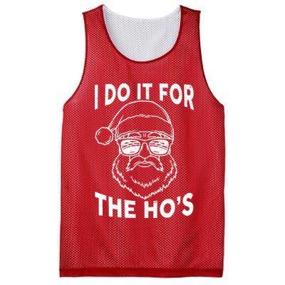 Christmas I Do it for the Ho's X-Mas Mesh Reversible Basketball Jersey Tank