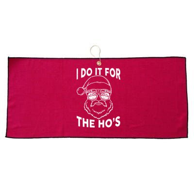 Christmas I Do it for the Ho's X-Mas Large Microfiber Waffle Golf Towel