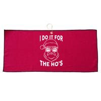 Christmas I Do it for the Ho's X-Mas Large Microfiber Waffle Golf Towel