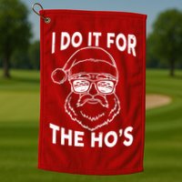 Christmas I Do it for the Ho's X-Mas Golf Towel