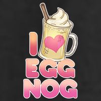 Christmas I Love Eggnog 7 Panel Mesh Trucker Snapback Hat