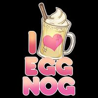 Christmas I Love Eggnog Drawstring Bag