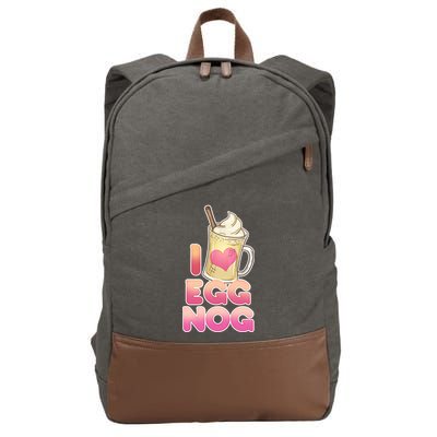 Christmas I Love Eggnog Cotton Canvas Backpack