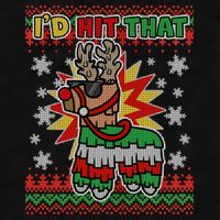 Christmas I'd Hit That Llama Pinata Ugly Sweater Ladies PosiCharge Tri-Blend Wicking Tank