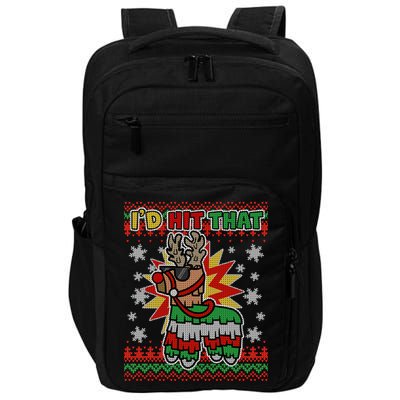 Christmas I'd Hit That Llama Pinata Ugly Sweater Impact Tech Backpack