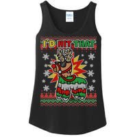 Christmas I'd Hit That Llama Pinata Ugly Sweater Ladies Essential Tank