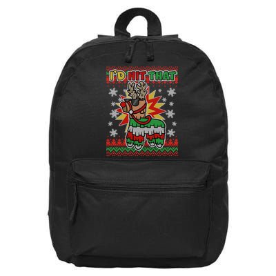 Christmas I'd Hit That Llama Pinata Ugly Sweater 16 in Basic Backpack