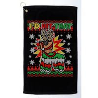 Christmas I'd Hit That Llama Pinata Ugly Sweater Golf Towel