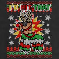 Christmas I'd Hit That Llama Pinata Ugly Sweater Golf Towel