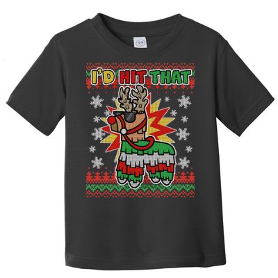 Christmas I'd Hit That Llama Pinata Ugly Sweater Toddler T-Shirt