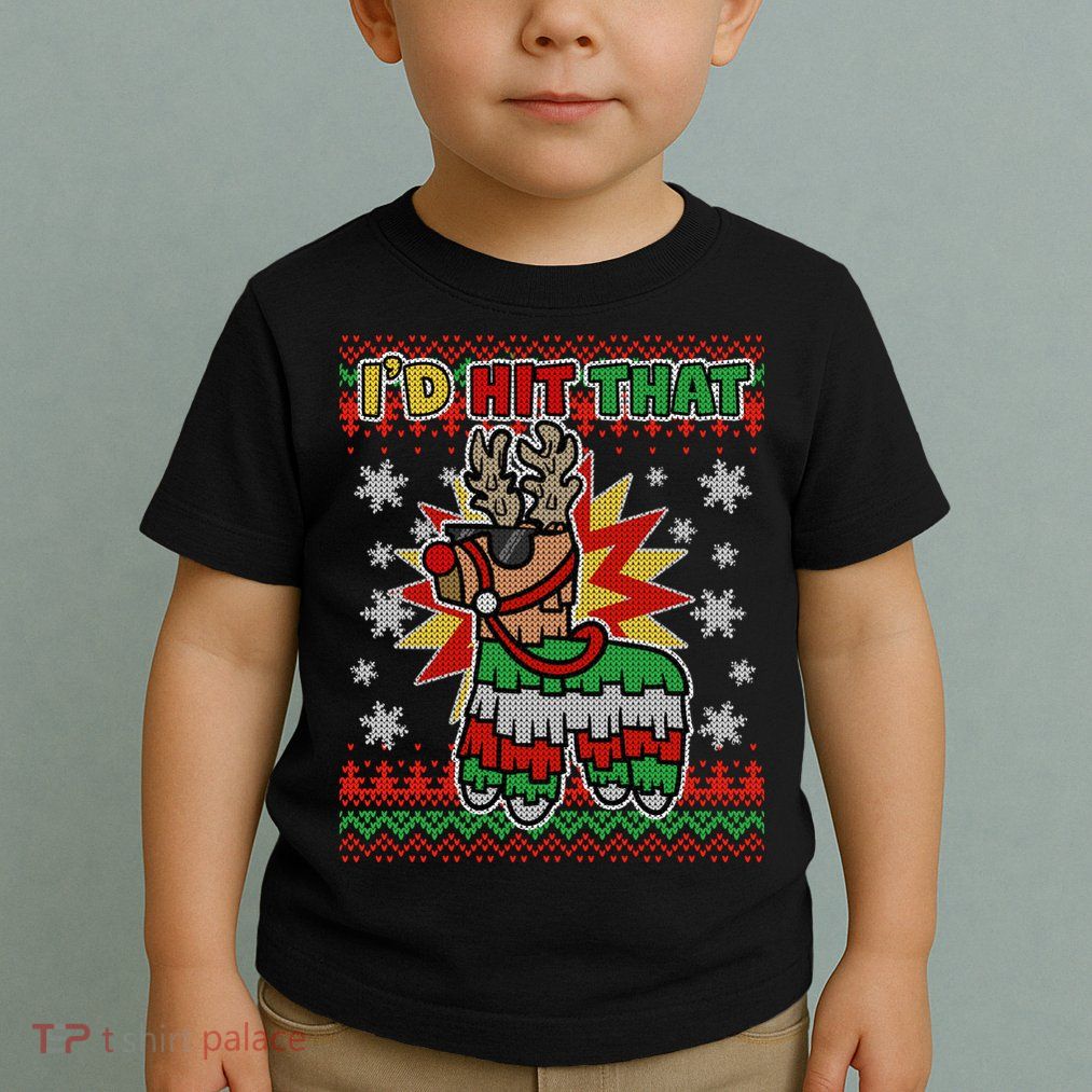 Christmas I'd Hit That Llama Pinata Ugly Sweater Toddler T-Shirt