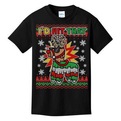 Christmas I'd Hit That Llama Pinata Ugly Sweater Kids T-Shirt