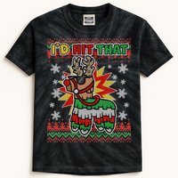 Christmas I'd Hit That Llama Pinata Ugly Sweater Kids Tie-Dye T-Shirt