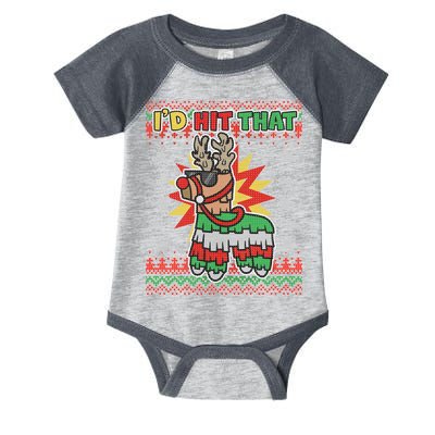 Christmas I'd Hit That Llama Pinata Ugly Sweater Infant Baby Jersey Bodysuit