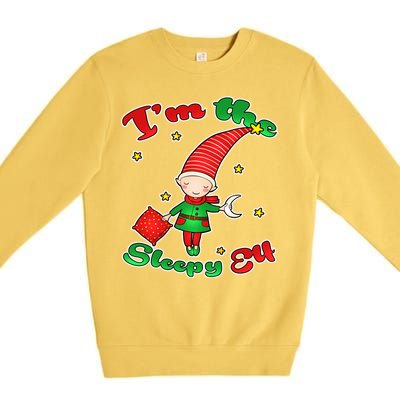 Christmas I'm The Sleepy Elf Premium Crewneck Sweatshirt