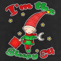 Christmas I'm The Sleepy Elf Cool Comfort Performance Bucket Hat
