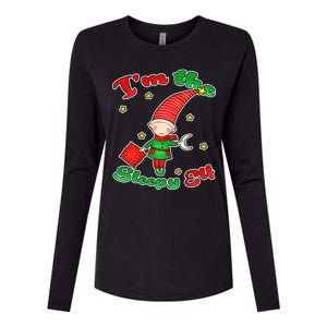 Christmas I'm The Sleepy Elf Womens Cotton Relaxed Long Sleeve T-Shirt