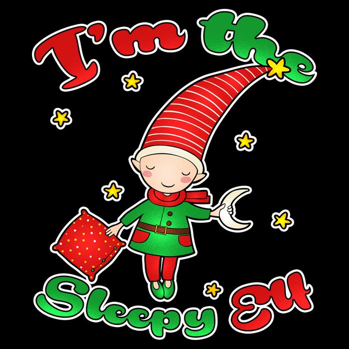 Christmas I'm The Sleepy Elf Flexfit Unipanel Trucker Cap