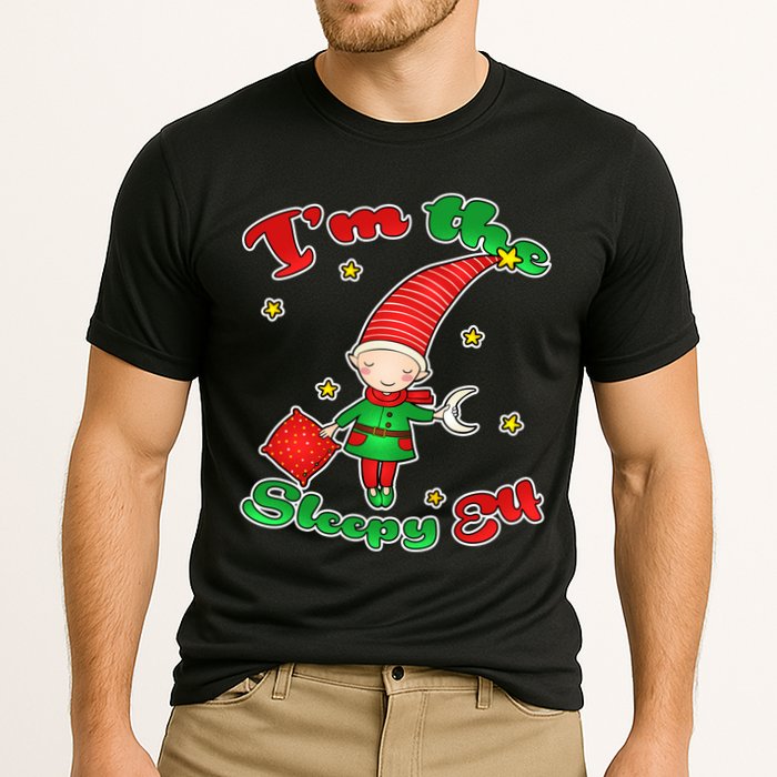Christmas I'm The Sleepy Elf Cooling Performance Crew T-Shirt