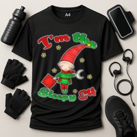 Christmas I'm The Sleepy Elf Cooling Performance Crew T-Shirt