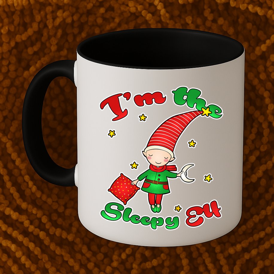 Christmas I'm The Sleepy Elf Mug