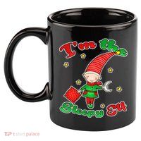 Christmas I'm The Sleepy Elf 11oz C Handle Ceramic Mug
