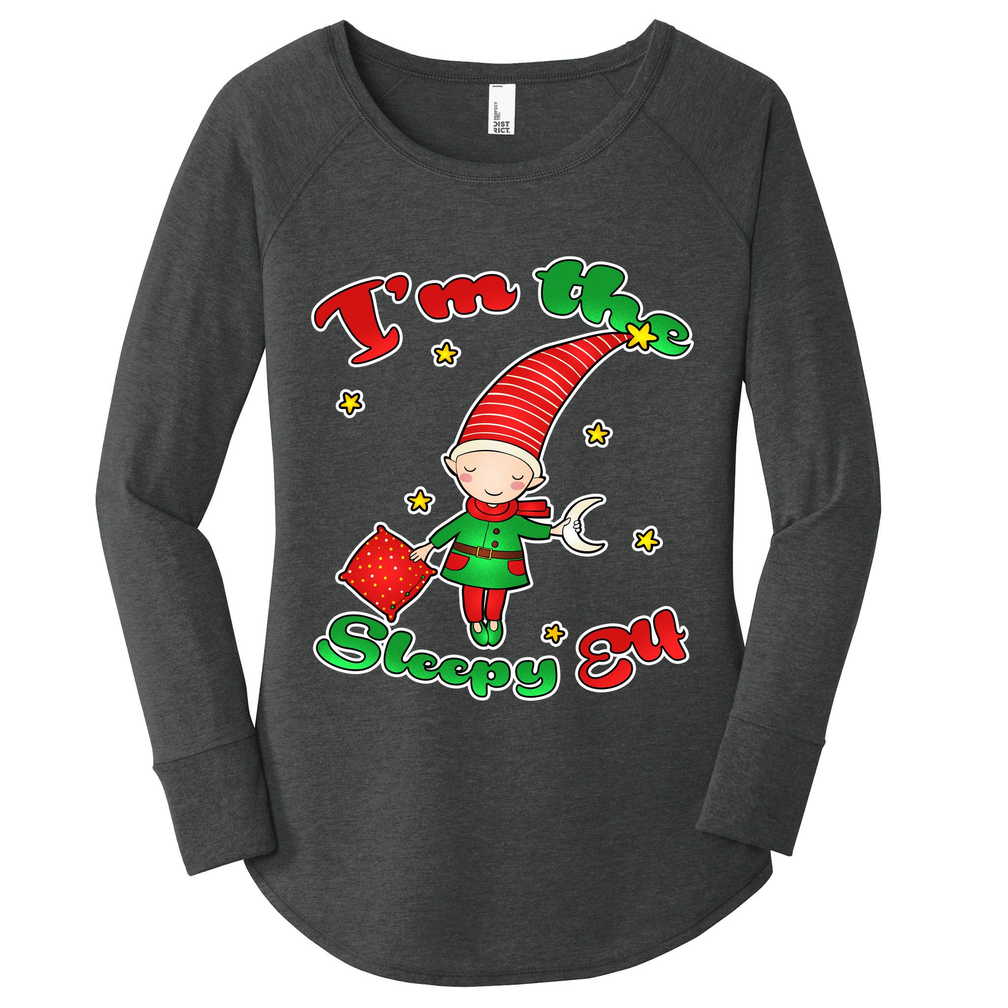 Christmas I'm The Sleepy Elf Women's Perfect Tri Tunic Long Sleeve Shirt