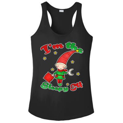 Christmas I'm The Sleepy Elf Ladies PosiCharge Competitor Racerback Tank