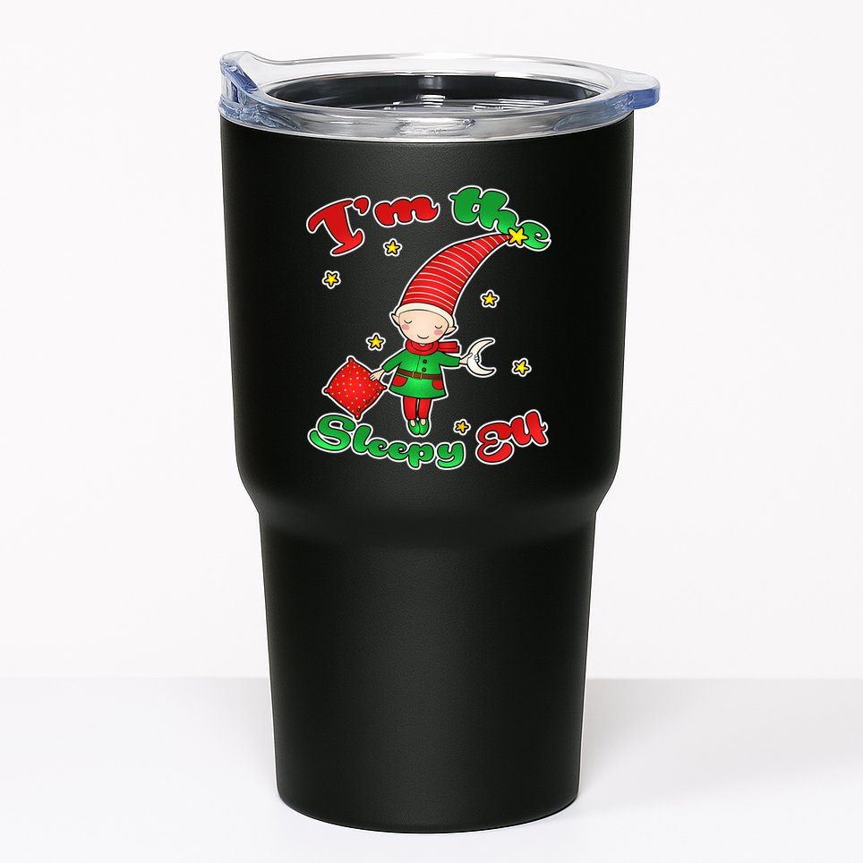 Christmas I'm The Sleepy Elf Tumbler
