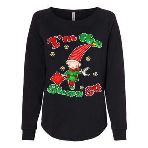 Christmas I'm The Sleepy Elf Womens California Wash Sweatshirt