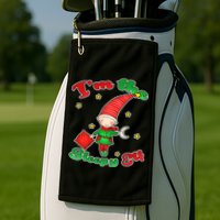 Christmas I'm The Sleepy Elf Golf Towel
