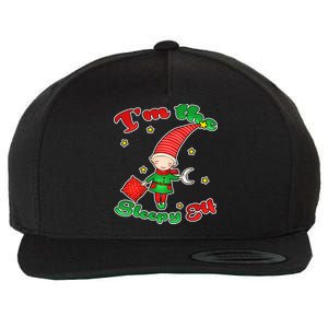 Christmas I'm The Sleepy Elf Wool Snapback Cap