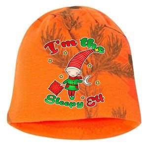 Christmas I'm The Sleepy Elf Kati - Camo Knit Beanie