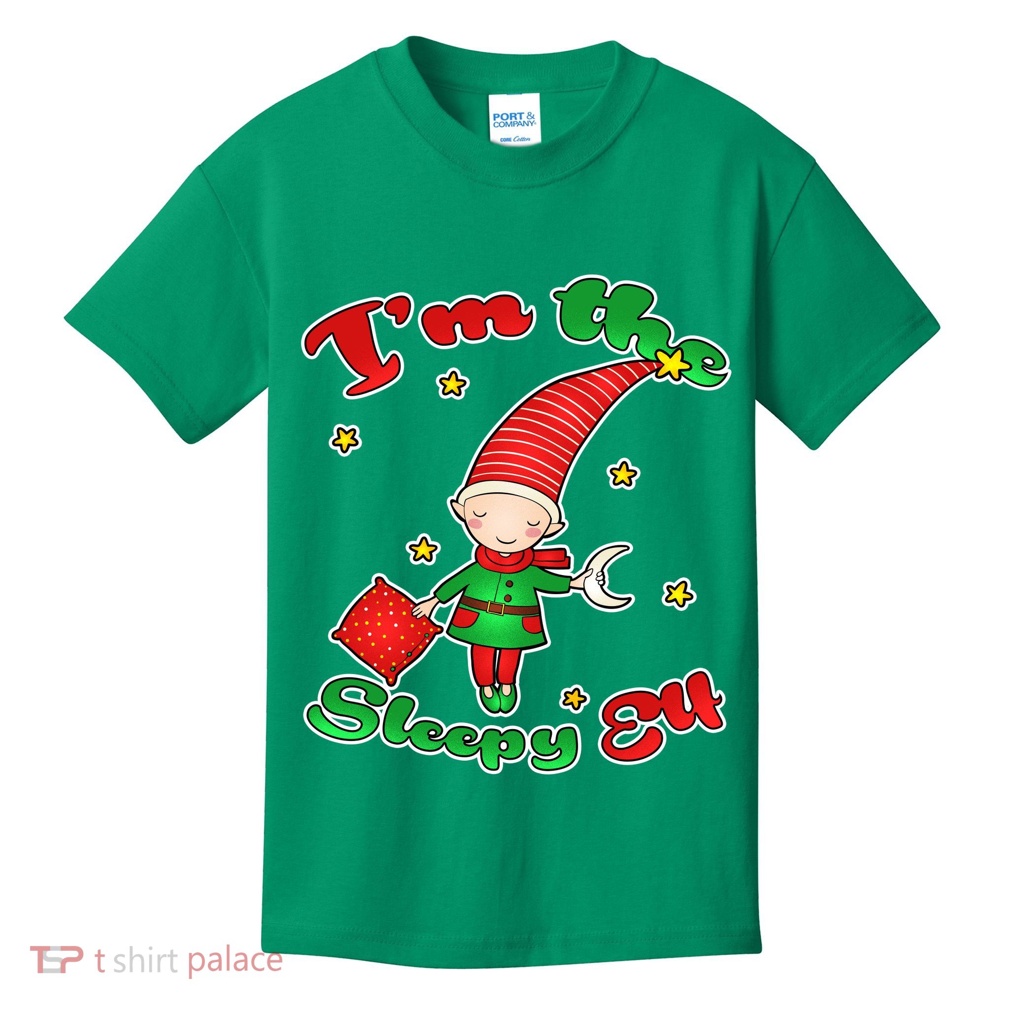 Christmas I'm The Sleepy Elf Kids T-Shirt