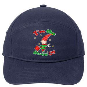 Christmas I'm The Sleepy Elf 7-Panel Snapback Hat