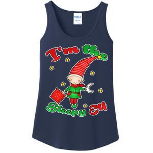 Christmas I'm The Sleepy Elf Ladies Essential Tank