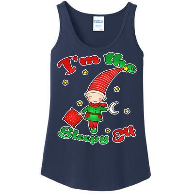 Christmas I'm The Sleepy Elf Ladies Essential Tank