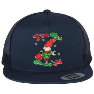 Christmas I'm The Sleepy Elf Flat Bill Trucker Hat